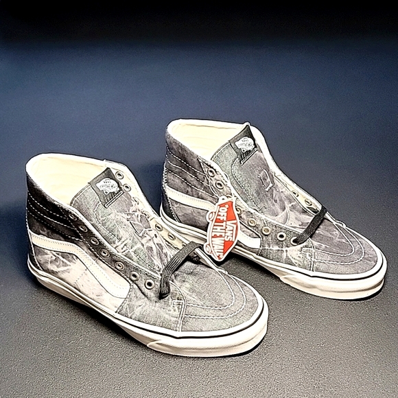 Vans Shoes - Vans Sk8-Hi Tapper Black Marble Denim Skate Shoes